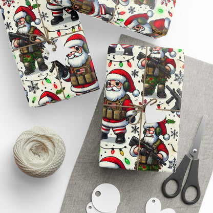 Festive Holiday Wrapping Paper with Santa and Friends