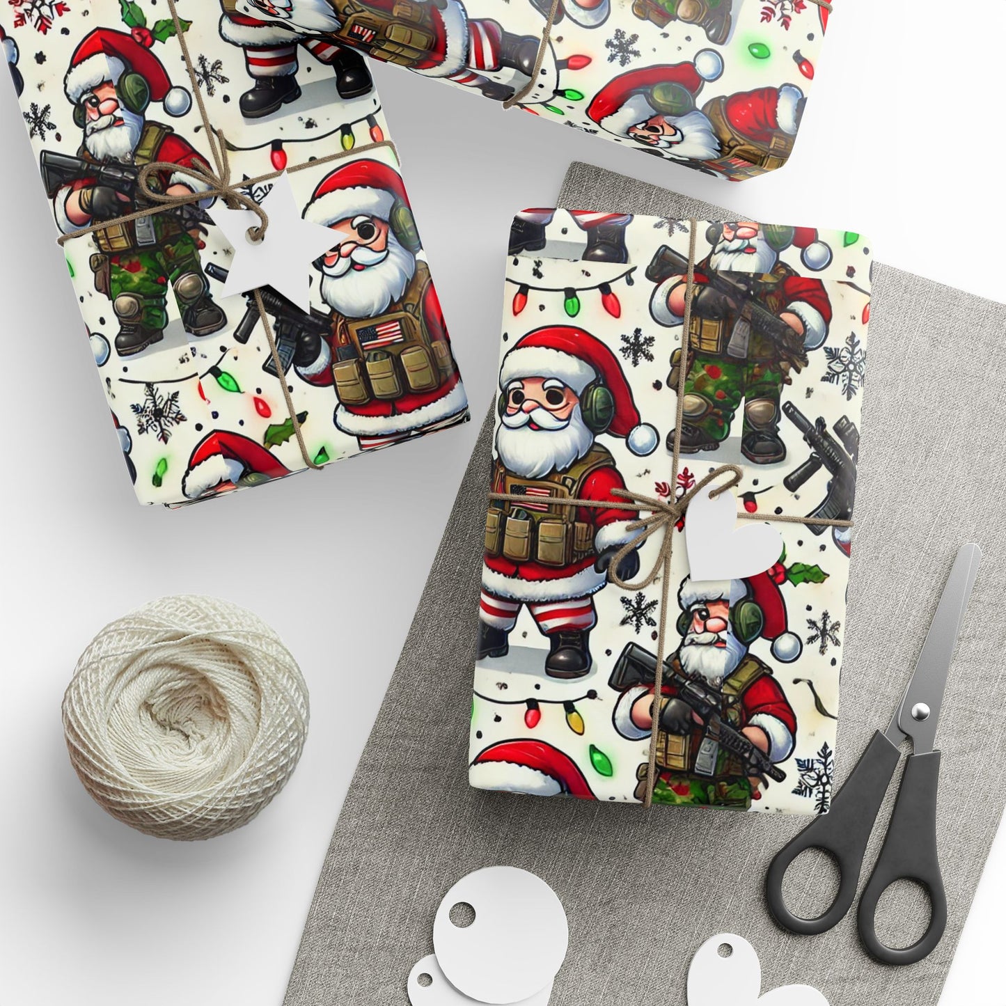 Festive Holiday Wrapping Paper with Santa and Friends