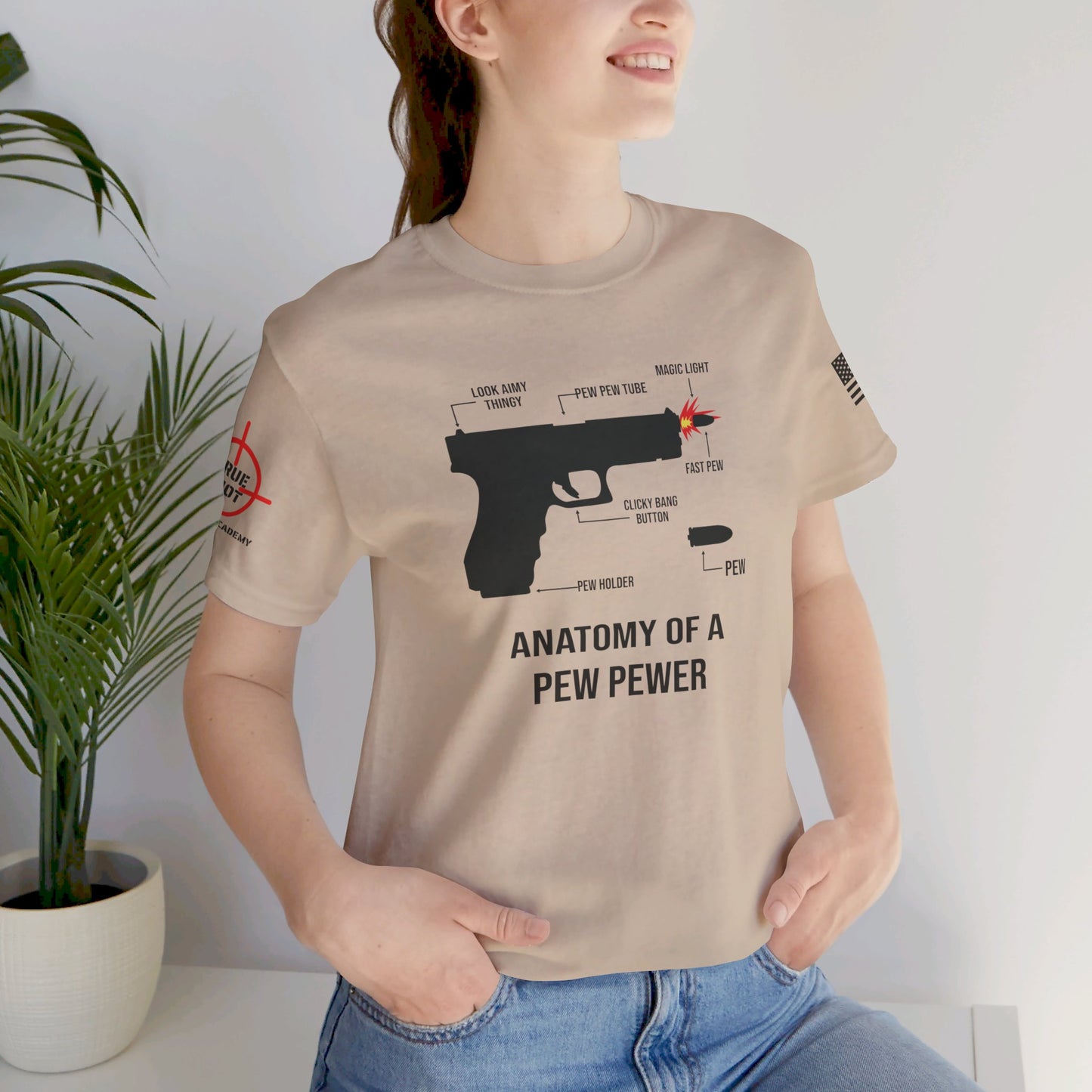 Anatomy Of A PEW PEWER - Unisex Jersey Short Sleeve Tee