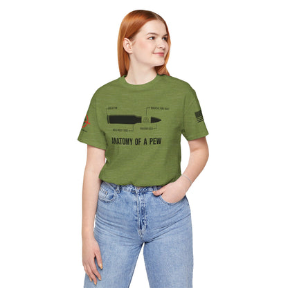 Anatomy Of W PEW (Rifle) - Unisex Jersey Short Sleeve Tee