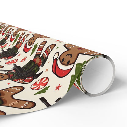 Festive Gingerbread Wrapping Paper Roll - Perfect for Holiday Gifting