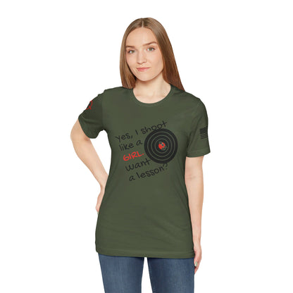 Shoot Like A Girl - Unisex Jersey Short Sleeve Tee