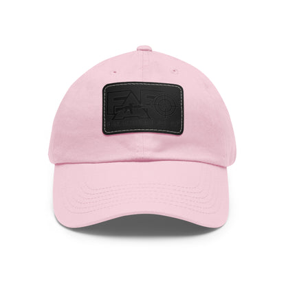 FAFO -Hat with Leather Patch (Rectangle)