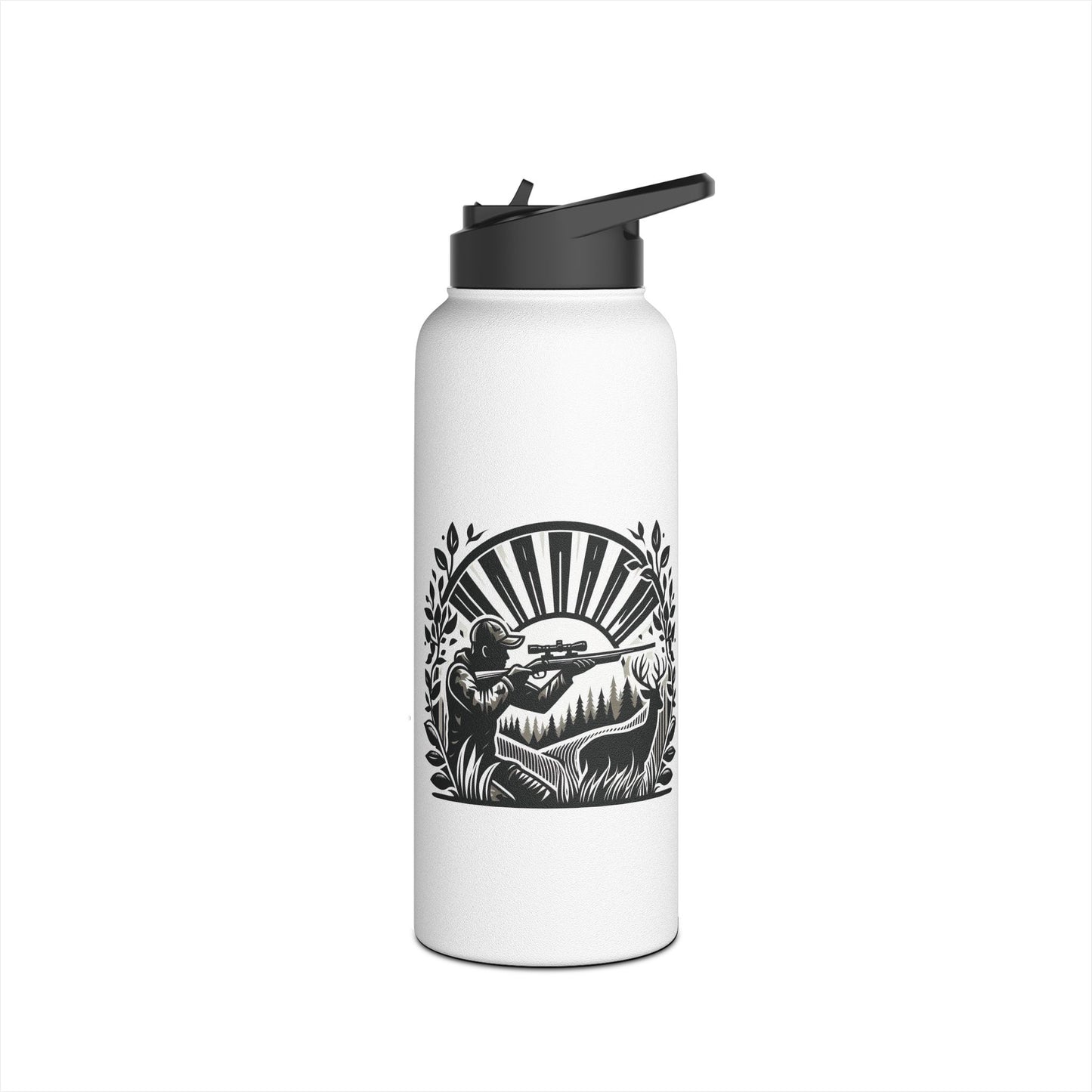 Deer Hunter - Stainless Steel Water Bottle, Standard Lid