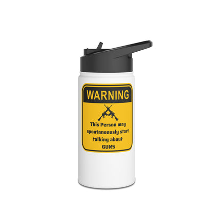 Warning - Stainless Steel Water Bottle, Standard Lid