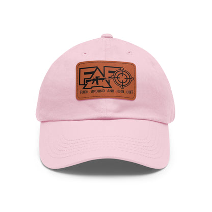 FAFO -Hat with Leather Patch (Rectangle)