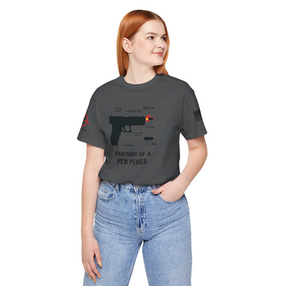 Anatomy Of A PEW PEWER - Unisex Jersey Short Sleeve Tee