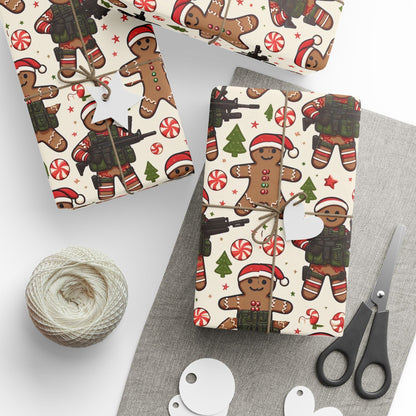 Festive Gingerbread Wrapping Paper Roll - Perfect for Holiday Gifting