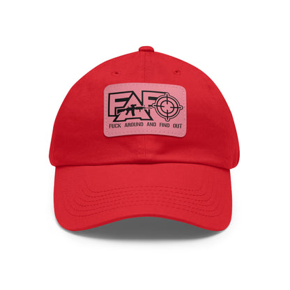 FAFO -Hat with Leather Patch (Rectangle)