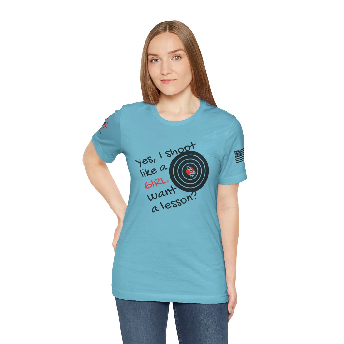 Shoot Like A Girl - Unisex Jersey Short Sleeve Tee