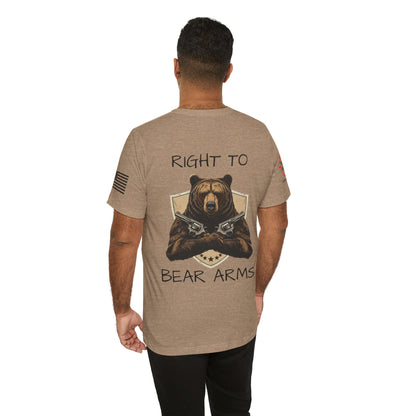 Right To Bear Arms (Revolver) - Unisex Jersey Short Sleeve Tee