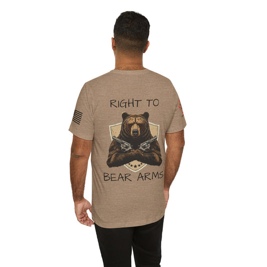 Right To Bear Arms (Revolver) - Unisex Jersey Short Sleeve Tee