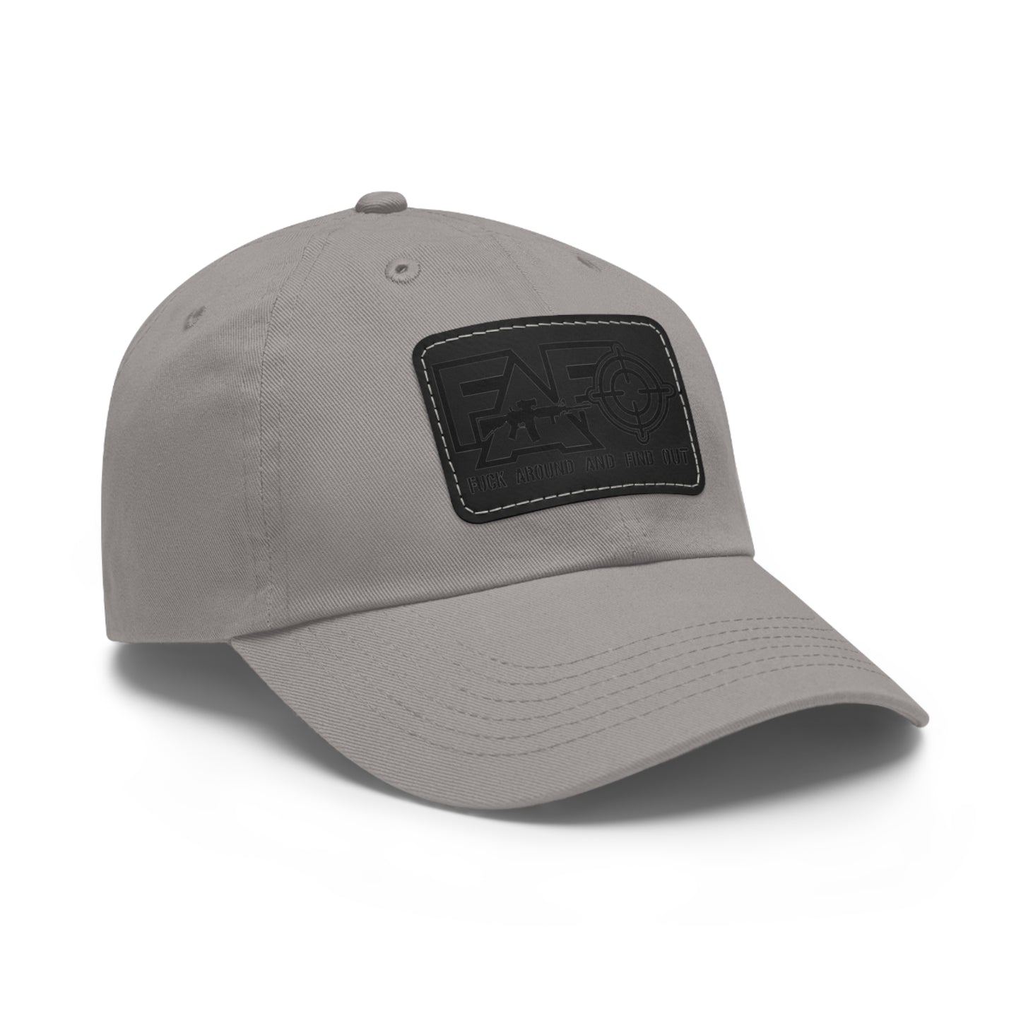 FAFO -Hat with Leather Patch (Rectangle)