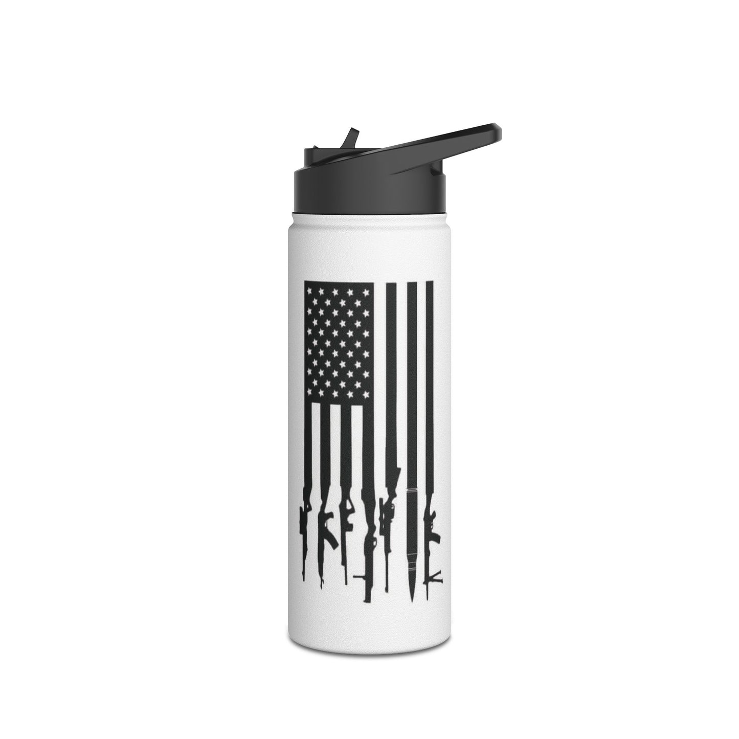 Gun Flag - Stainless Steel Water Bottle, Standard Lid