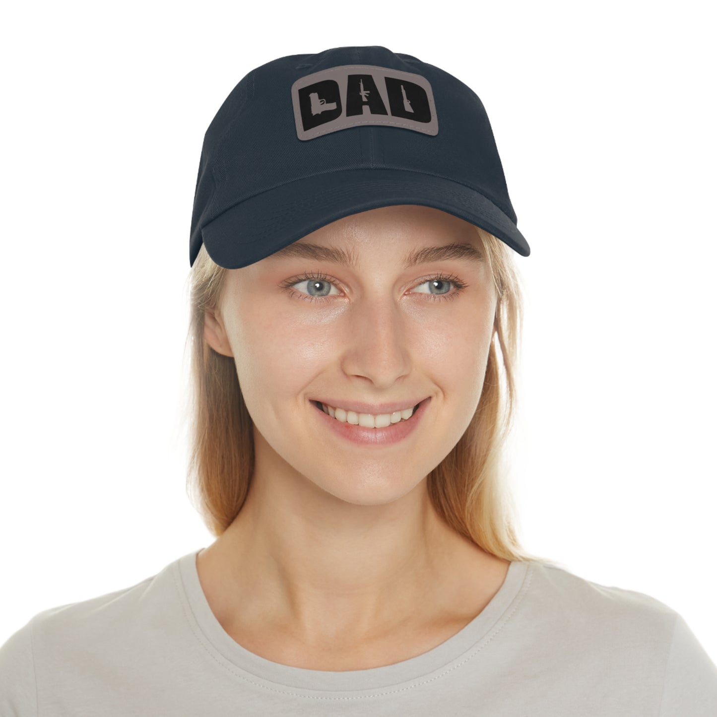 DAD -Hat with Leather Patch (Rectangle)