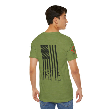 Gun Flag Back - Unisex Jersey Short Sleeve Tee