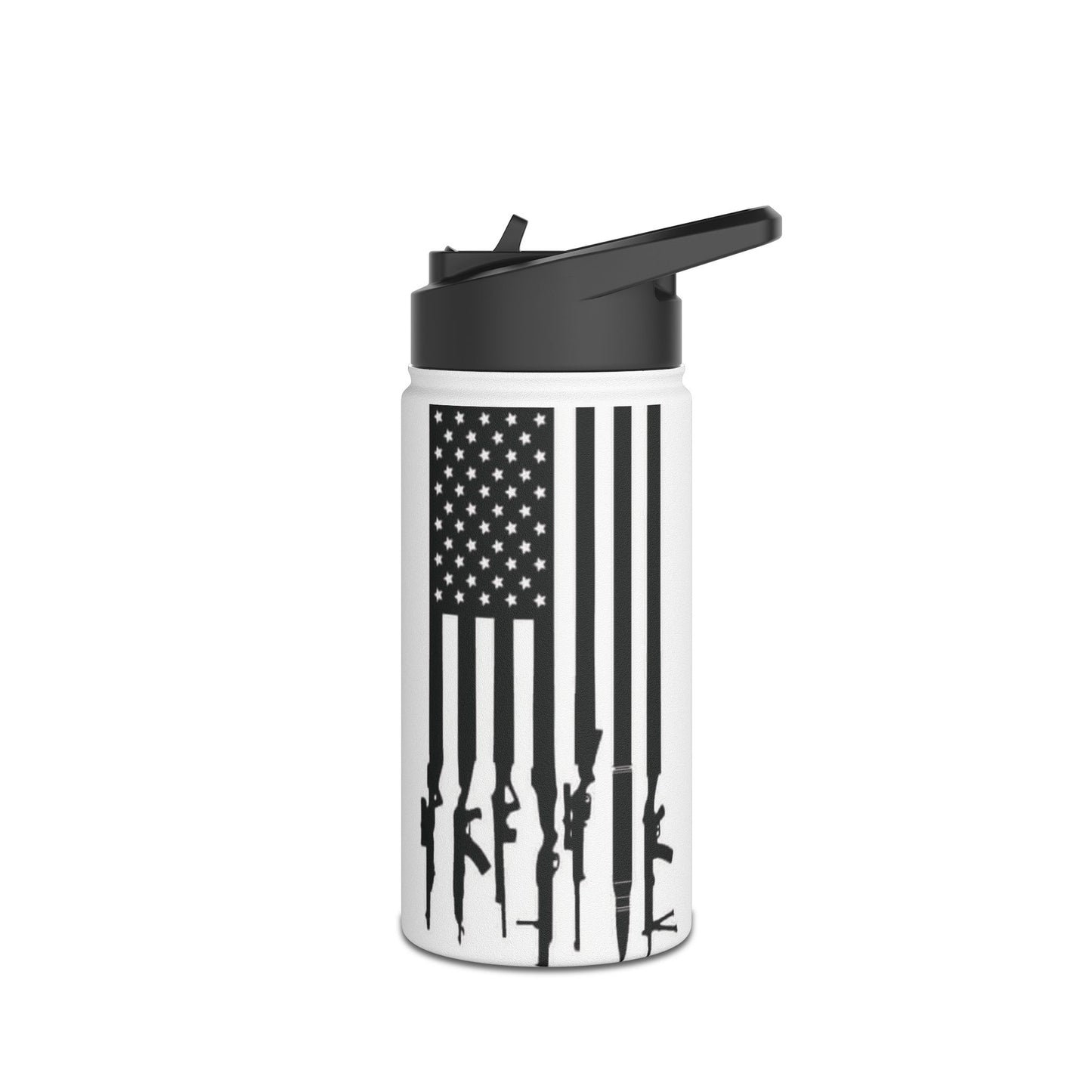 Gun Flag - Stainless Steel Water Bottle, Standard Lid