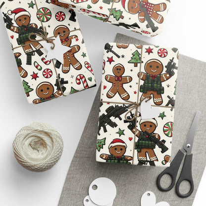 Festive Gingerbread Wrapping Paper for Holiday Gifts