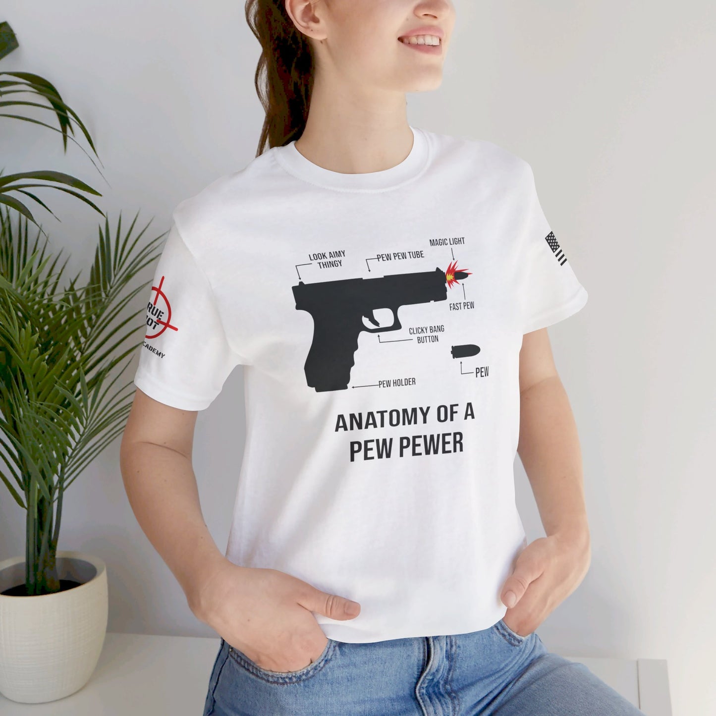 Anatomy Of A PEW PEWER - Unisex Jersey Short Sleeve Tee